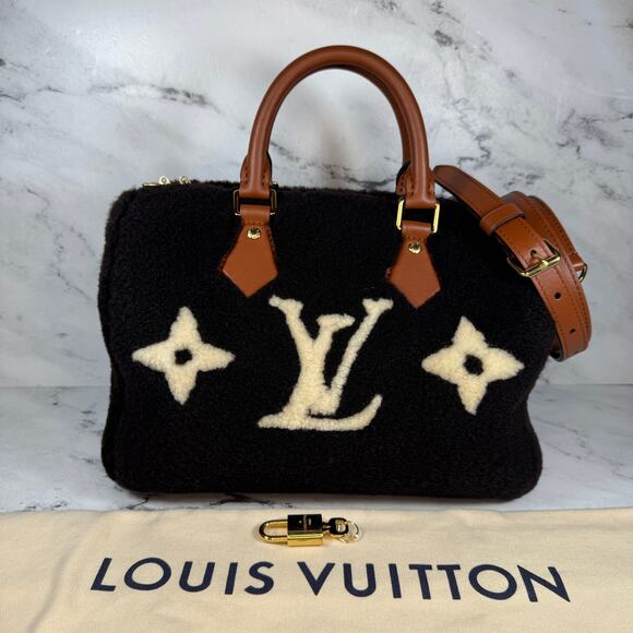 Louis Vuitton Handbags - Louis Vuitton Teddy Speedy Bag 25 Monogram Shearling Bandouliere LV 2025 Rare